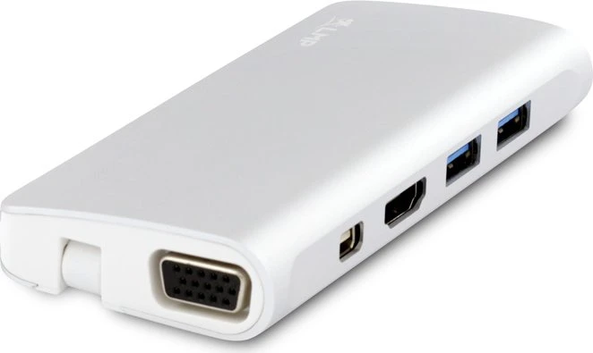 LMP USB-C Travel Dock, 9-Port, USB-C 3.0 [Stecker], silber