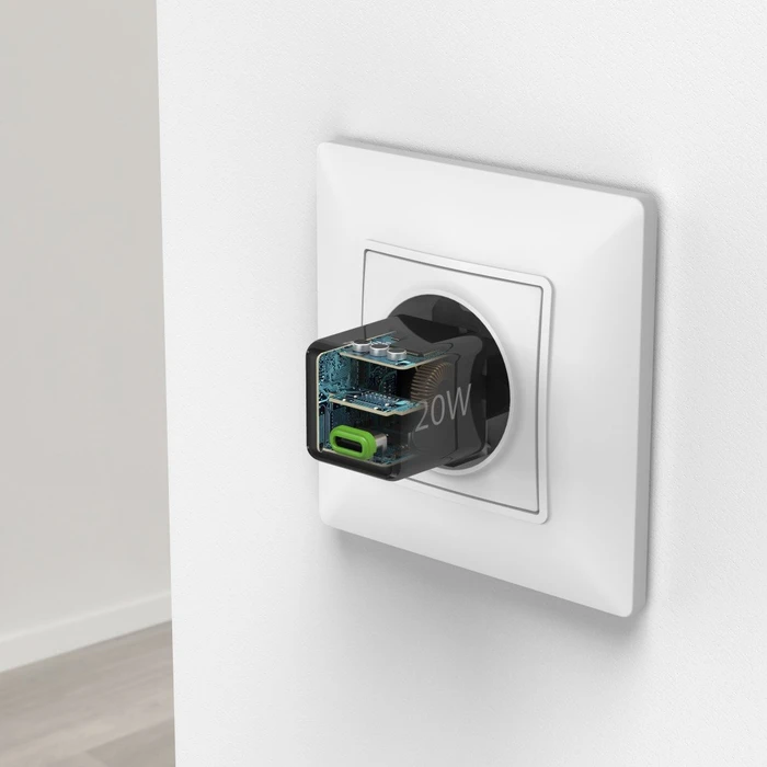 Hama Schnellladegerät USB-C Super-Mini-Charger PD 20 W schwarz