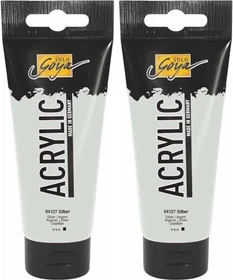 Kreul Solo Goya Acrylic Acrylfarbe, silber, 100ml