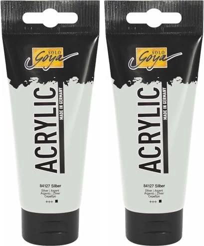 Kreul Solo Goya Acrylic Acrylfarbe, silber, 100ml