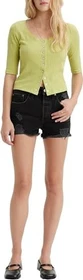 Levi's 501 Original Shorts Jeans black/destrcuted (Damen)