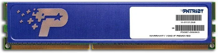 Patriot Signature Line blauer Kühler UDIMM 4GB, DDR3-1600, CL11