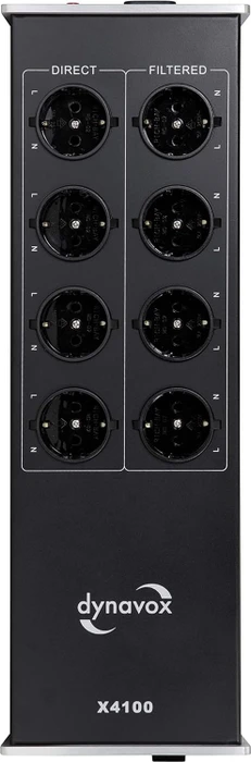 Dynavox HiFi-Steckdosenleiste X4100, 8-fach, silber/schwarz