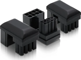 EZDIY-FAB 8-Pin PCIe Winkeladapter 180°, Variante RVS, Lasche oben, schwarz, 3er-Pack (CA-RVS 8Pin Adapter)
