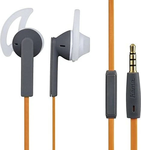Hama Stereo-Ohrhörer "Action+" orange/grau