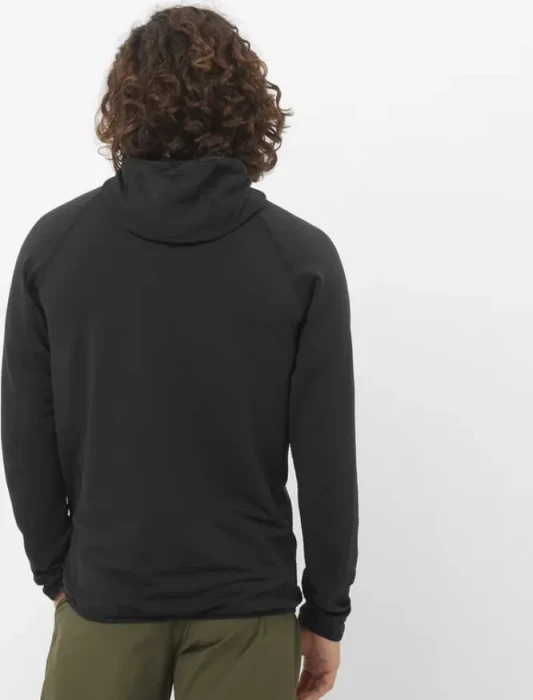 Salomon Essential Lightwarm Hooded Jacke deep black (Herren)