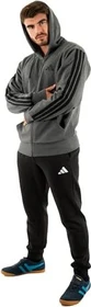 adidas Essentials Fleece 3-Streifen Hoodie dark grey heather (Herren)