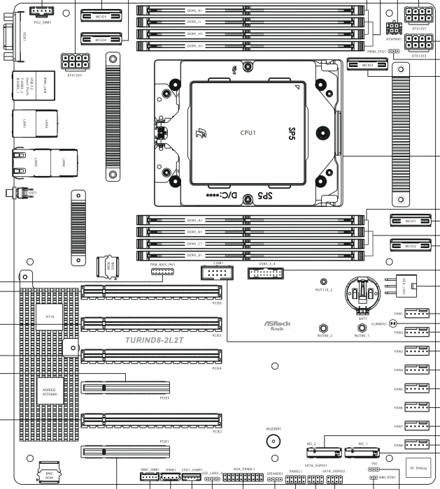 ASRock Rack TURIND8-2L2T (AMD SP5)