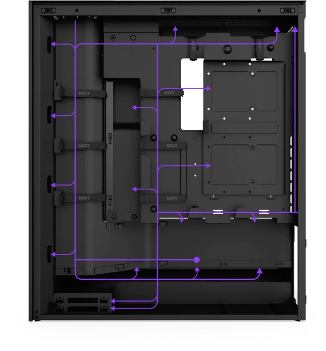 NZXT H7 Flow [2024] Matte Black, Glasfenster