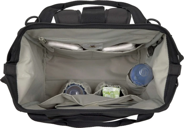 Lässig Goldie Up Wickelrucksack schwarz
