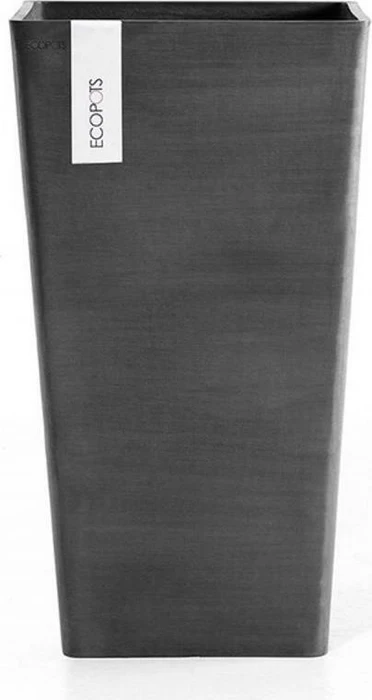 Ecopots Kunststoff-Topf Rotterdam Mid High 31x31cm dark grey