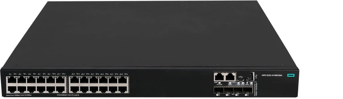 HPE FlexNetwork 5520 HI Rackmount Gigabit Managed Switch, 24x RJ-45, 4x SFP+, 1x Erweiterungsslot, PoE+