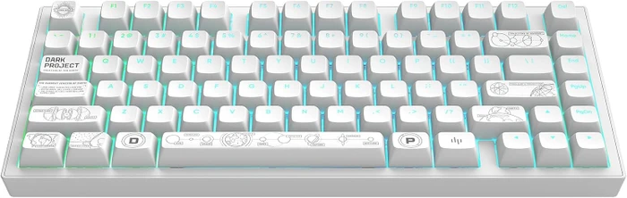 Dark Project ALU81A Terra Nova Wireless Gaming Keyboard, weiß, LEDs RGB, g3ms Moonstone, USB/Bluetooth, US