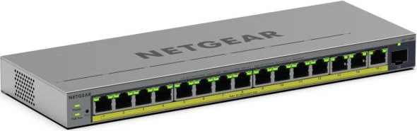 Netgear GS100 Desktop Gigabit Smart Switch, 15x RJ-45, 1x SFP, 180W PoE+