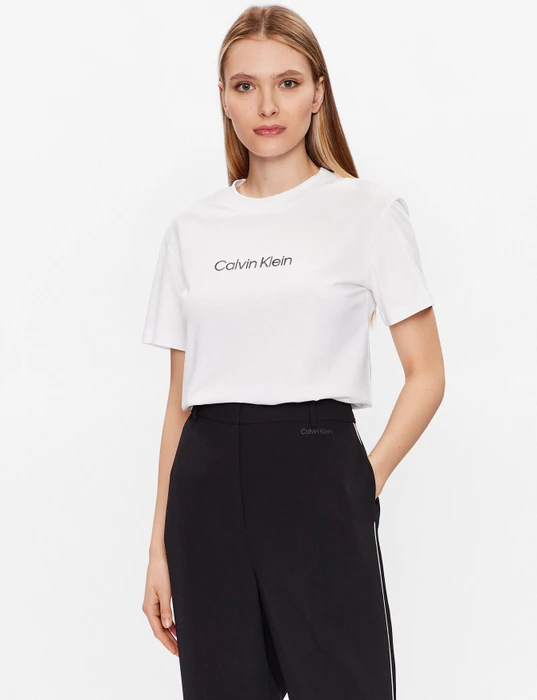 Calvin Klein Logo T-Shirt kurzarm bright white (Damen)
