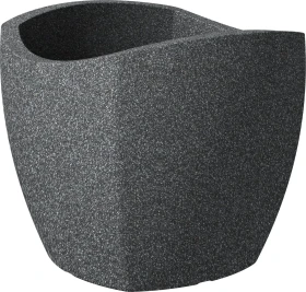 Scheurich Wave Garden Cubo 40x40cm schwarz-granit