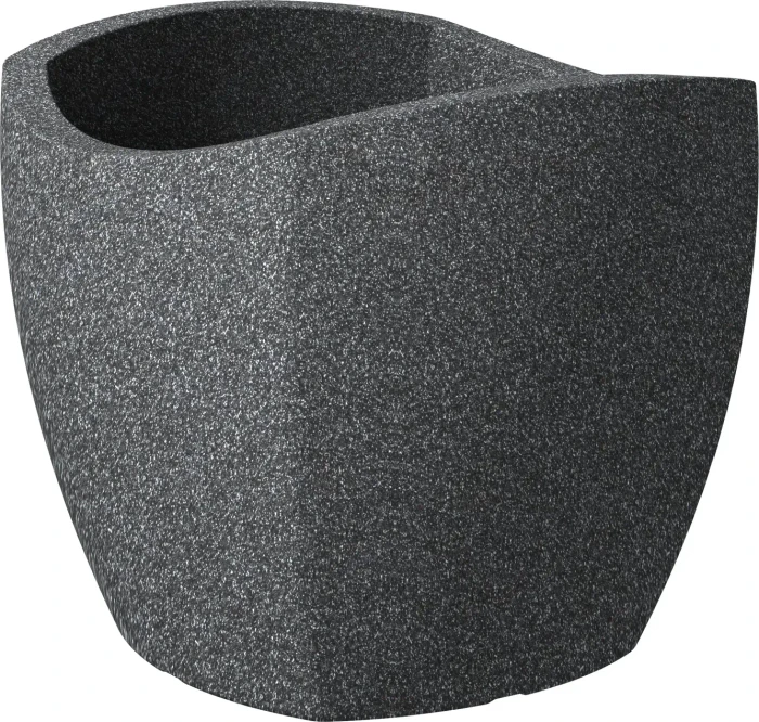 Scheurich Wave Garden Cubo 40x40cm schwarz-granit