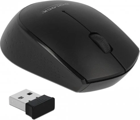 DeLOCK kabellose Tastatur mit Handballenauflage und Maus Set schwarz, USB, DE