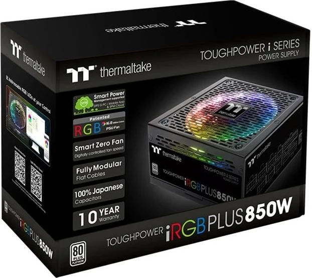Thermaltake Toughpower iRGB Plus Platinum TT Premium Edition 850W, ATX 2.4