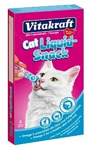 Vitakraft Cat Liquid-Snack Lachs + Omega 3