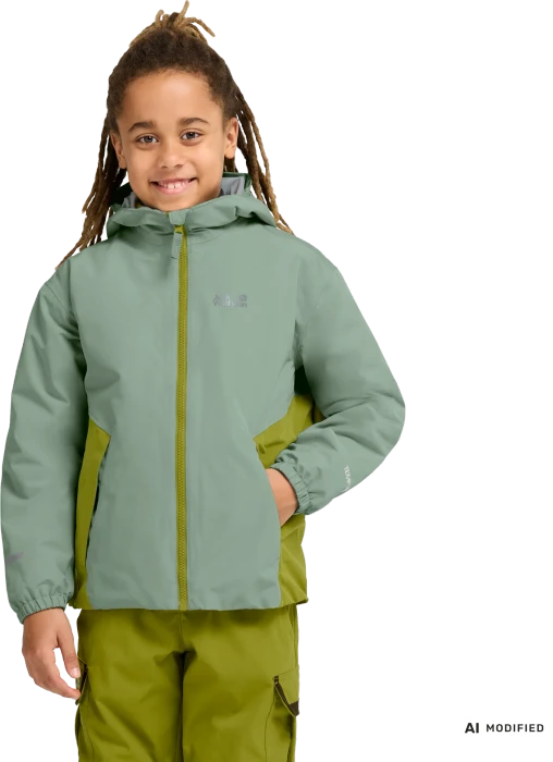 Jack Wolfskin Iceland 3in1 Funktionsjacke green zinnia (Junior)