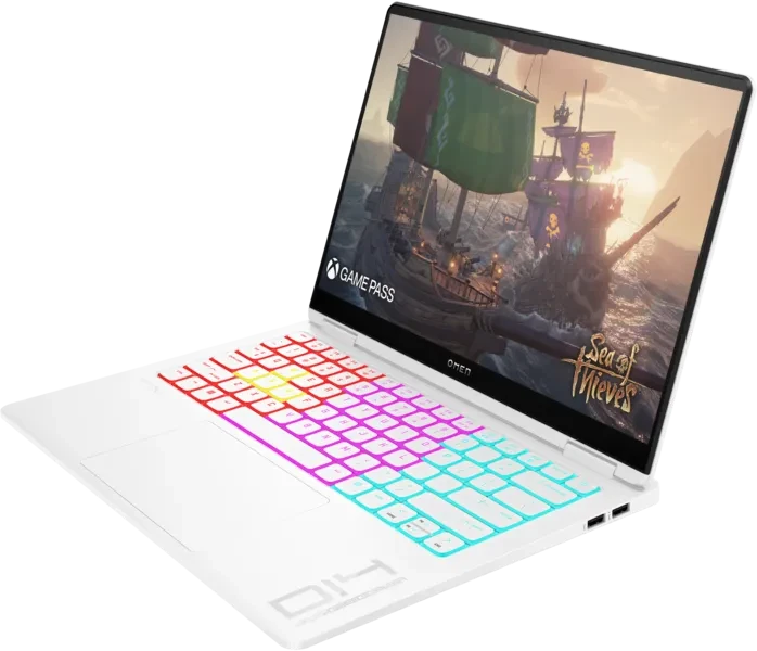 HP OMEN Transcend Laptop 14-fb0274ng, Ceramic White, Core Ultra 7 155H, 16GB RAM, 1TB SSD, GeForce RTX 4060, DE