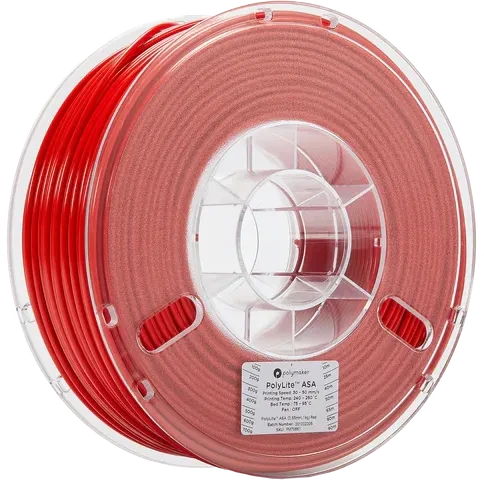 Polymaker PolyLite ASA, rot, Spule, 1.75mm, 1.00kg