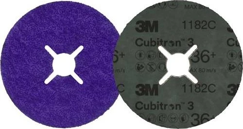 3M Cubitron 3 1187C Fiberschleifscheibe K36, 125x22mm, 25 Stück