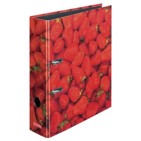 Herlitz maX.file Ordner 2-Ring mit Motiv, 80mm, A4, Erdbeeren