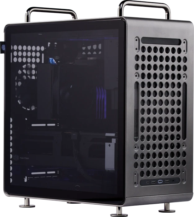 Cooler Master Qube 540 Moonstone, grau, Glasfenster