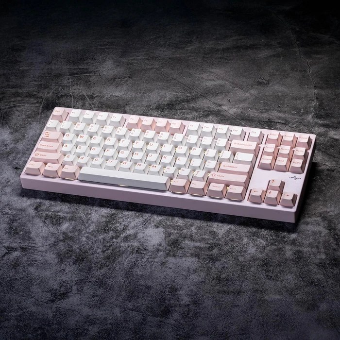 Wobkey Crush 80 Reboot Pro, Pink, LEDs RGB, Kailh Cocoa, USB/Bluetooth, US