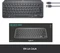 Logitech MX Keys Mini, LEDs weiß, Logi Bolt, Graphite, schwarz, USB/Bluetooth, ES Vorschaubild