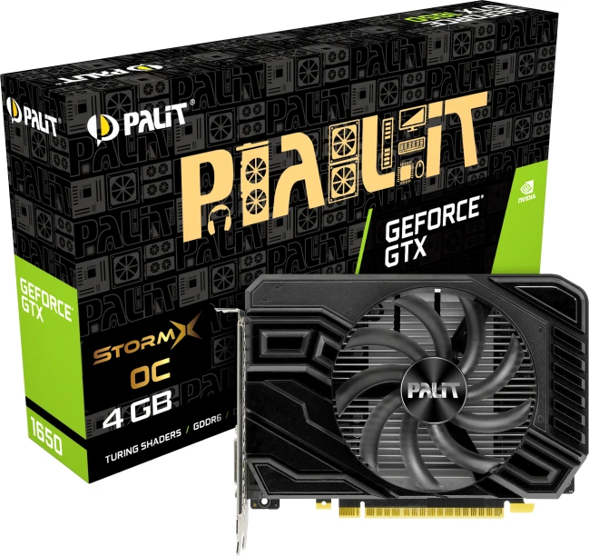 Palit GeForce GTX 1650 StormX OC D6, 4GB GDDR6, DVI, HDMI, DP