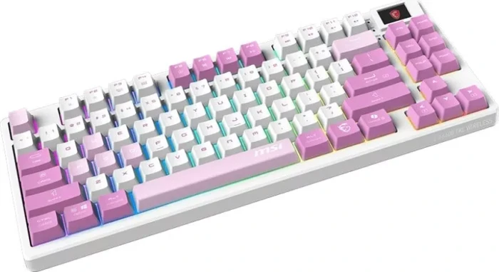 MSI FORGE GK600 TKL Wireless Violet, LEDs RGB, hot-swap, KKT Purple Star, USB/Bluetooth, ES