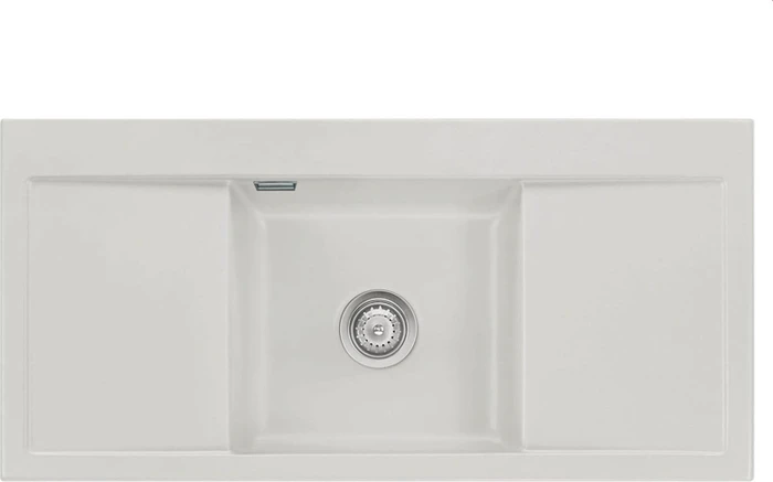 systemceram Mera Middle Einbau Becken rechts mit Ablauffernbedienung alu
