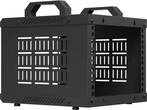 Lanberg Open Rack Series OR10 10" Open Frame Rack 4HE, 4-Pfosten, Flat Pack, IP20, RAL 9004, 300mm tief