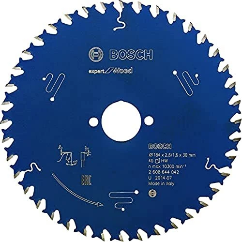 Bosch Professional Expert for Wood Kreissägeblatt 40Z, 184x1.6x30mm, 1 Stück