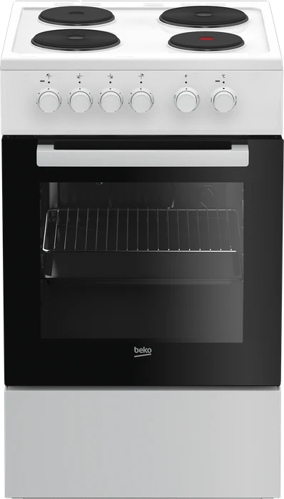 Beko FSS56000GW Elektroherd mit Elektro-Kochfeld
