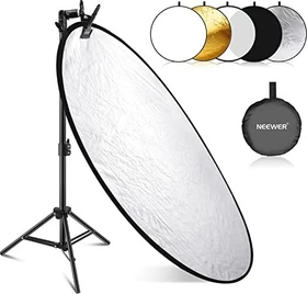 Neewer 5-in-1 Lichtreflektor Set Rund mit Handgriff und Klemme 80cm