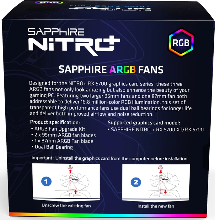 Sapphire Nitro+ ARGB Fans, 3er-Pack