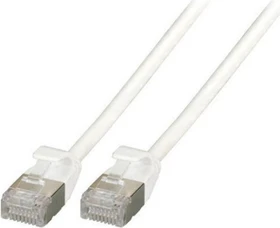 EFB Elektronik PVC Flach-Patchkabel, Cat6a, U/FTP, RJ-45/RJ-45, 0.25m, weiß