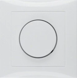 Berker Abdeckplatte für Drehdimmer/Drehpotenziometer, polarweiß glänzend