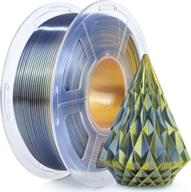 Sunlu Silk PLA+, Dual Color Filament Black Gold, Spule, 1.75mm, 1.00kg
