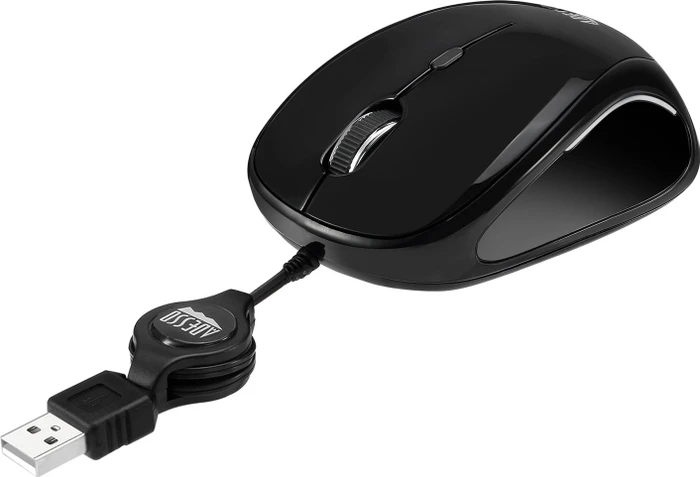 Adesso iMouse S8B Illuminated Retractable Mini Mouse schwarz, USB