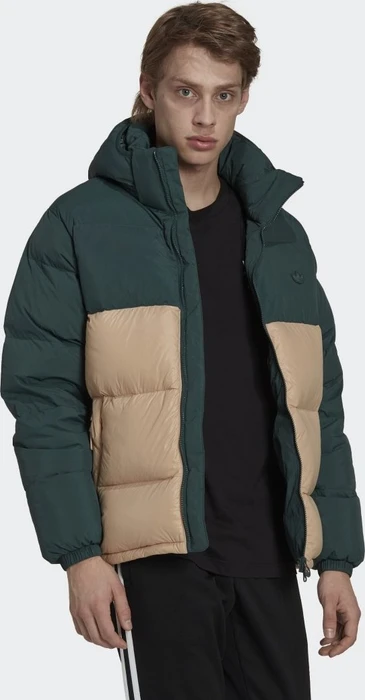 adidas Down Regen Hooded Puffer Jacke mineral green/magic beige (Herren)