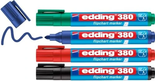 edding 380 Flipchartmarker sortiert, 4er-Set