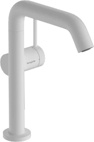Hansgrohe Tecturis S Einhebel-Waschtischmischer 210 Fine CoolStart EcoSmart+ mit Schwenkauslauf und Push-Open Ablaufgarnitur mattweiß