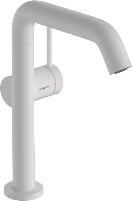 Hansgrohe Tecturis S Einhebel-Waschtischmischer 210 Fine CoolStart EcoSmart+ mit Schwenkauslauf und Push-Open Ablaufgarnitur mattweiß