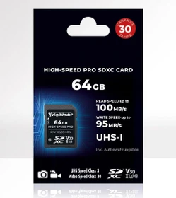 Voigtländer High-Speed PRO R100/W95 64GB, UHS-I U3, Class 10