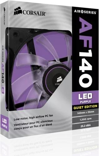 Corsair Air Series LED Purple AF140 Quiet Edition, 140mm